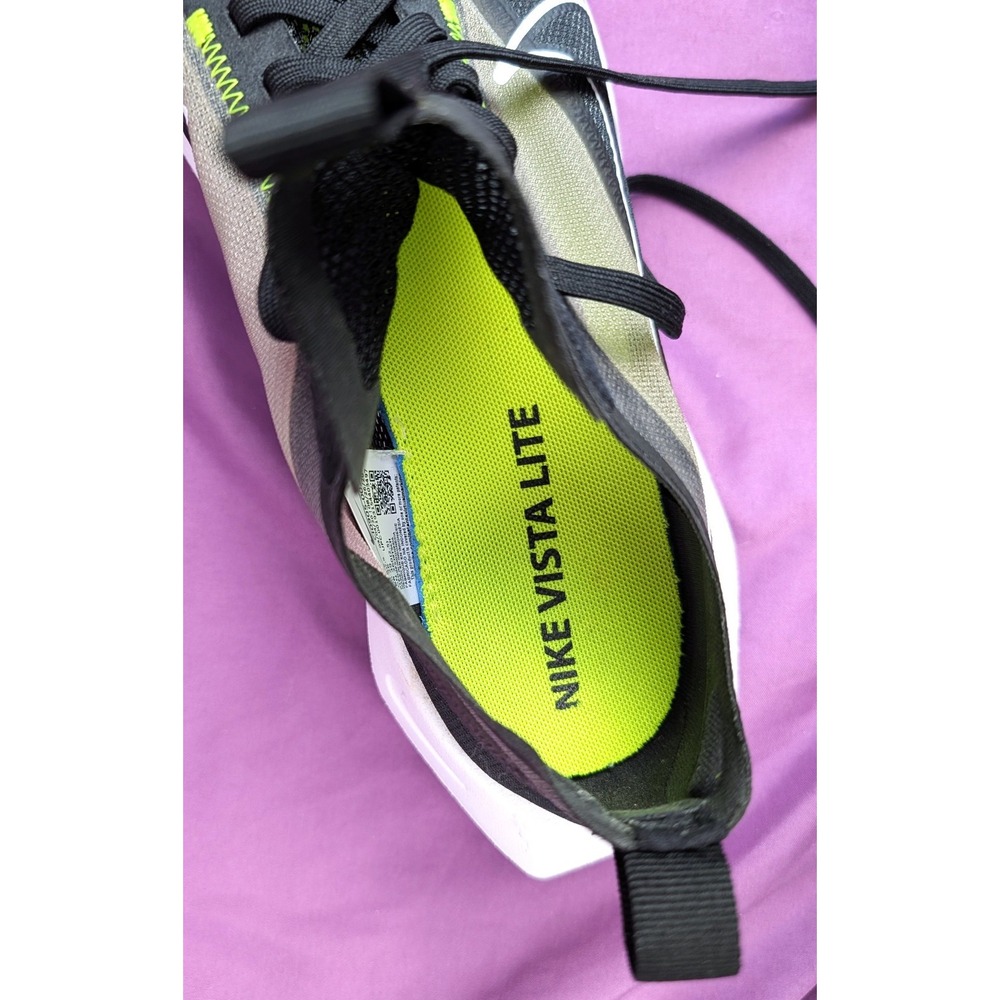 Nike Vista Lite Womens Sz 9 Black Lime Volt White Running Sneakers CI0905-001 - Picture 10 of 14